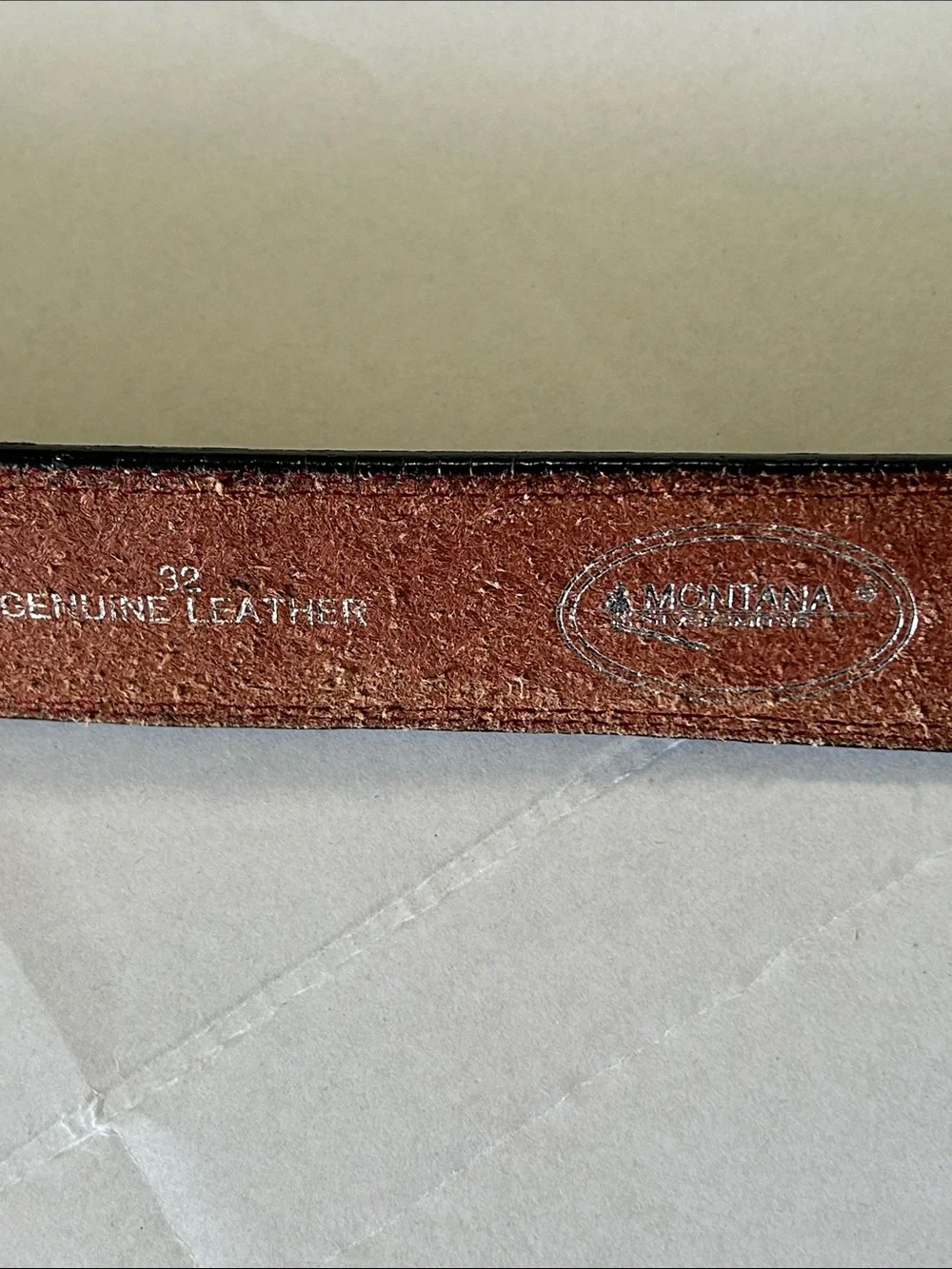 MONTANA SILVERSMITHS VINTAGE WESTERN CALF HAIR COWHIDE LEATHER BELT SZ 32